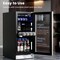 15 Inch 100 Can Built-in Freestanding Beverage Cooler Refrigerator -Silver